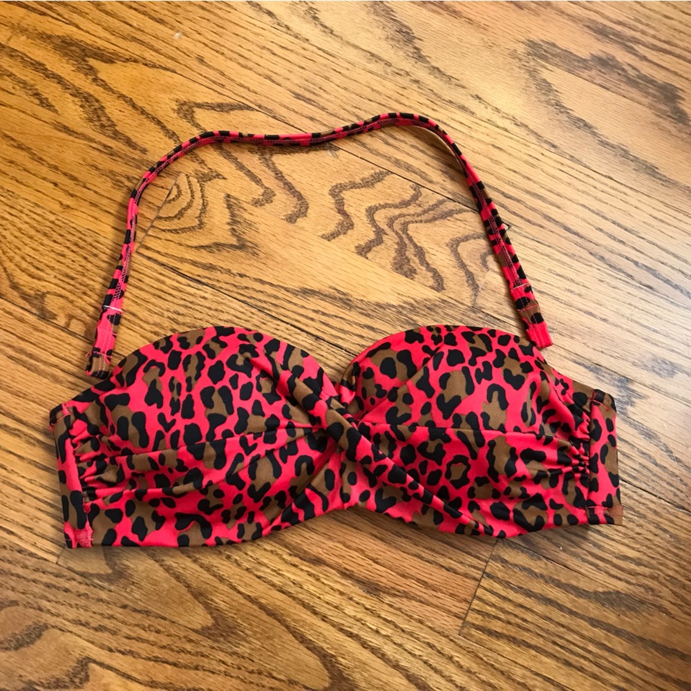 Victoria’s Secret Pink Leopard Print Push Up Bikini Top - Picture 3 of 7